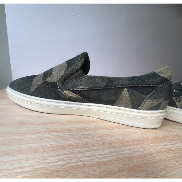 Jimmy Choo Men\'s Studded Army Camo Grove Suede Slip-On Sneakers - EU40.5/US8.5 main image 13
